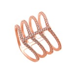 Rose gold plated Sterling silver Chevron CZ Ring Rose gold plated Sterling silver Chevron CZ Ring